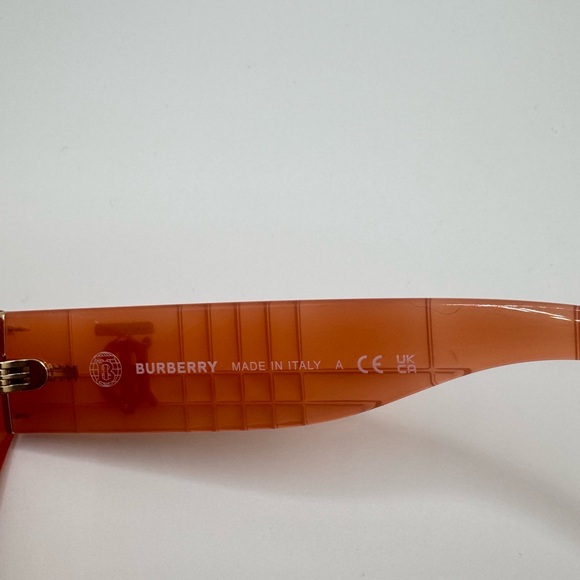 Burberry - translucent Orange frame Sunglasses B4390 - NWT - 47-25-140 - Picture 7 of 16